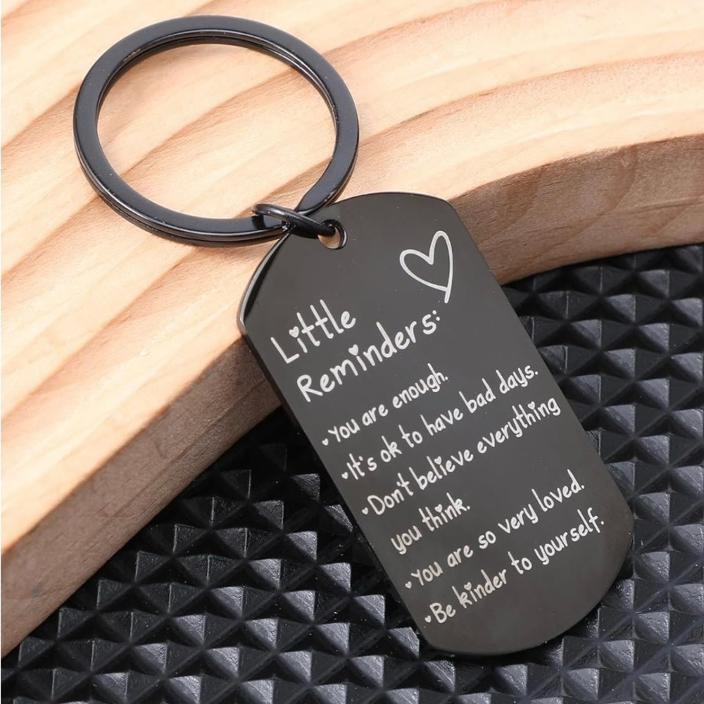 Inspirational Awareness Quotes Dog Tag Keychain Purse Charm